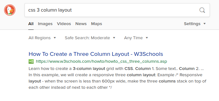 Search results